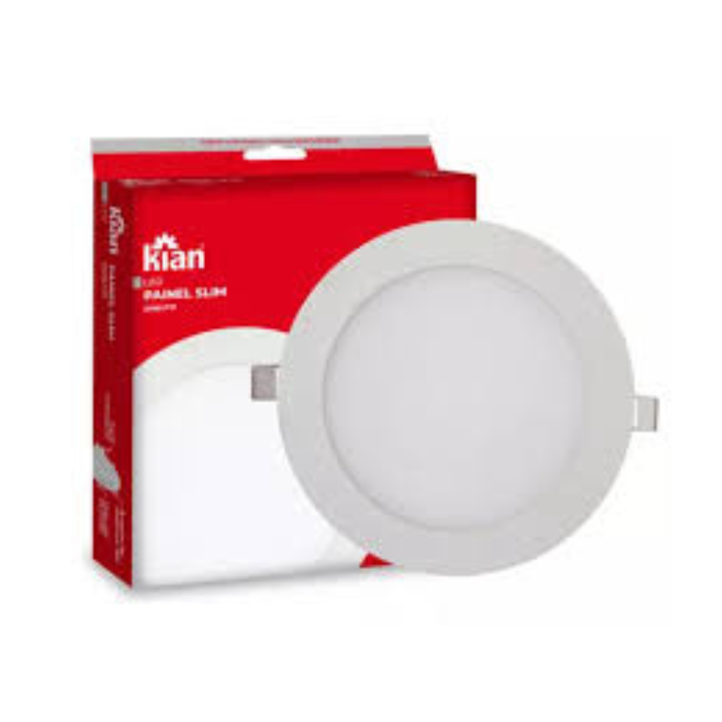 Luminária Painel Plafon Led Sobrepor Redondo Slim Bivolt 18w 3000k Luz Branca Morna - Kian