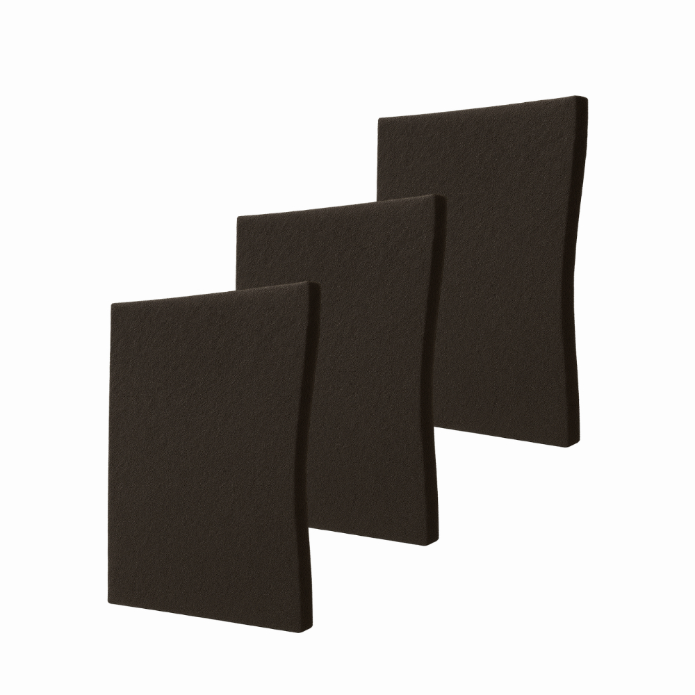 Placa Acústica KIT 3 PEÇAS - Lã de PET 120x60x05cm - 7kg/m³