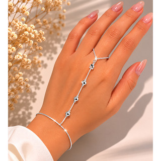 HAND CHAIN PULSEIRA DE MÃO JADE FOLHEADA DOURADA OU PRATA