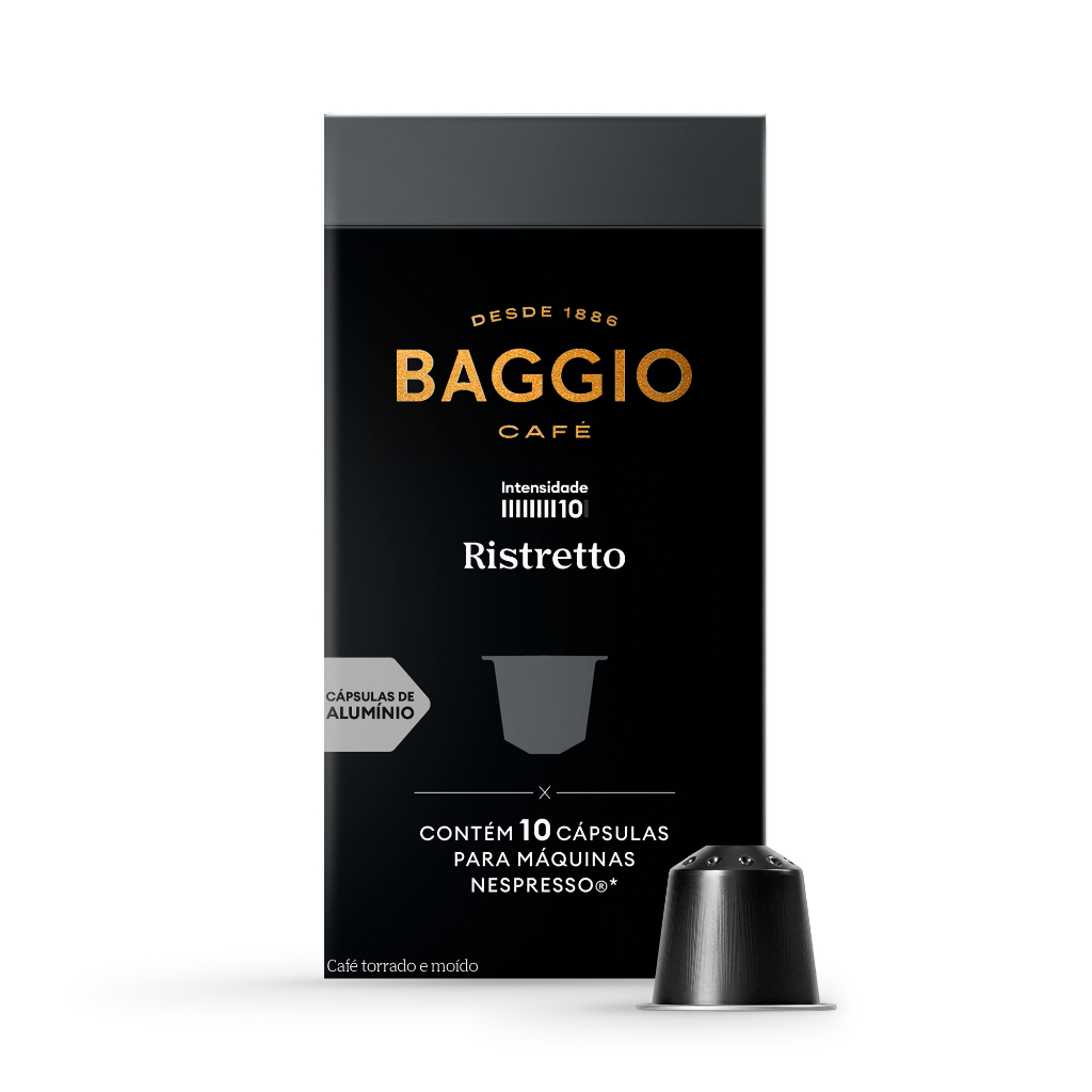 Baggio Café - Cápsula de Café Ristretto Compatível com Nespresso® - 10 unidades.