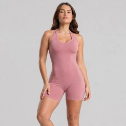Macaquinho Frente Única Feminino Fitness Academia Confortavel e Zero Transparência