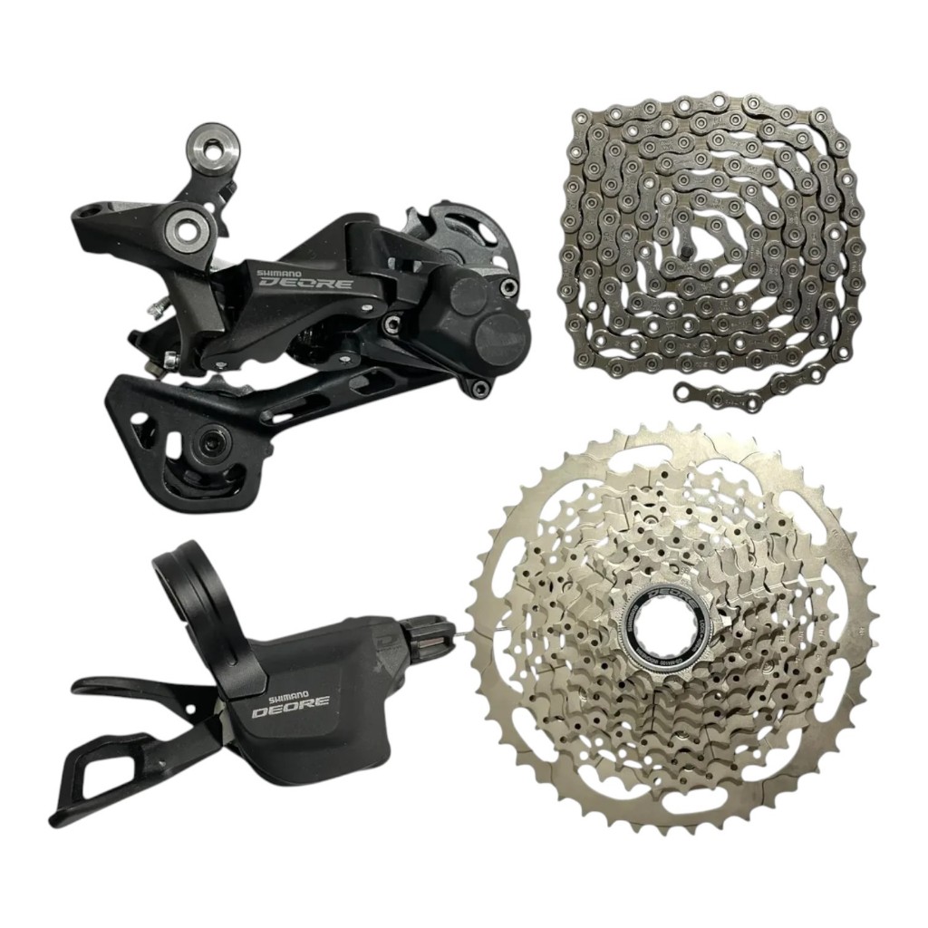 Kit Shimano Deore M4100 10v Câmbio Cassete Corrente Trocador 11/46D