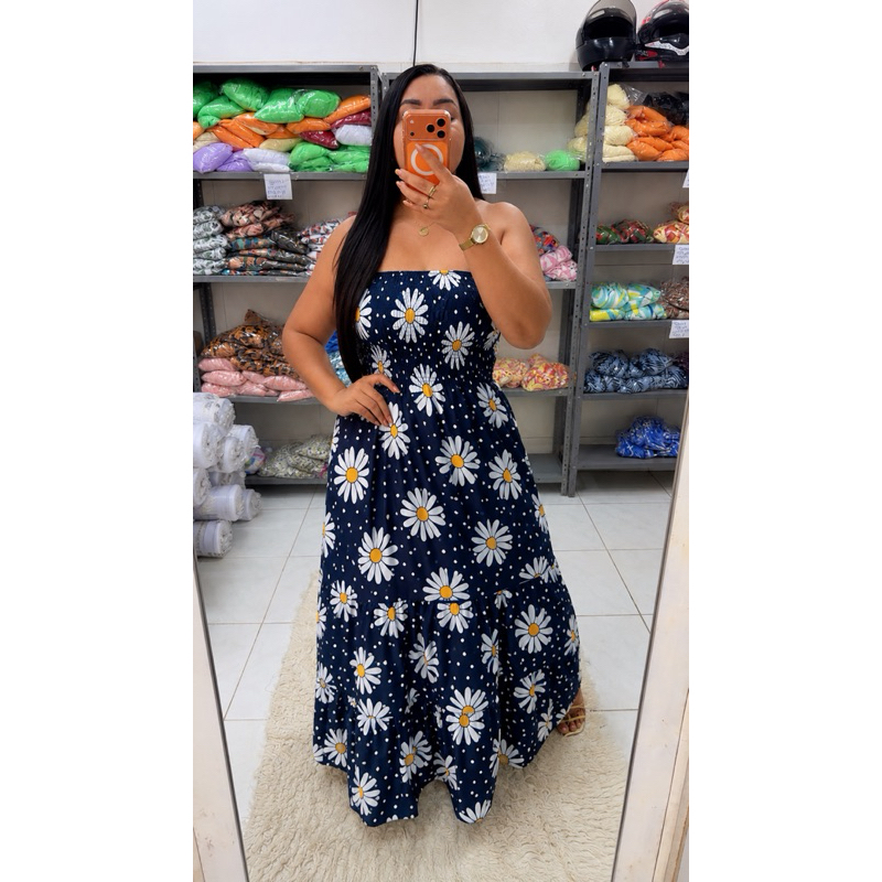 vestido longo tomara que caia