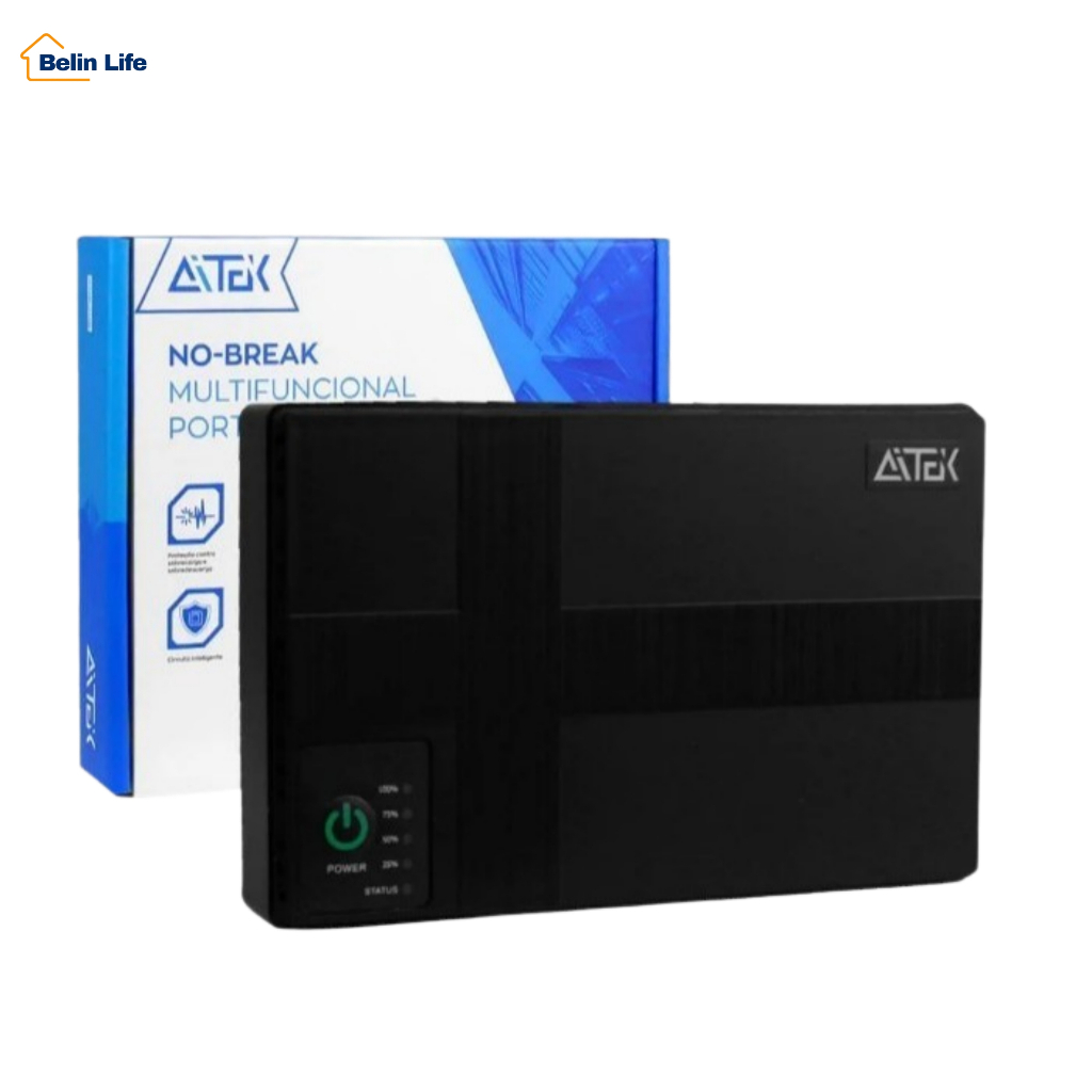 Mini Nobreak Portátil 36W Para Roteador Wi-Fi E Modem Com USB