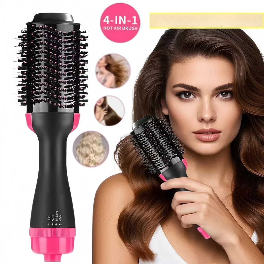 110v Dryer Brush Electric Straightener Hot Air Brush Hair Curlers With 3 In 1 Hair