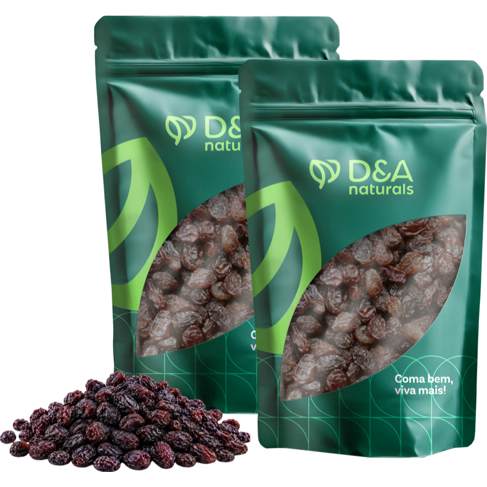 Uva Passa Preta 2kg D&A Naturals