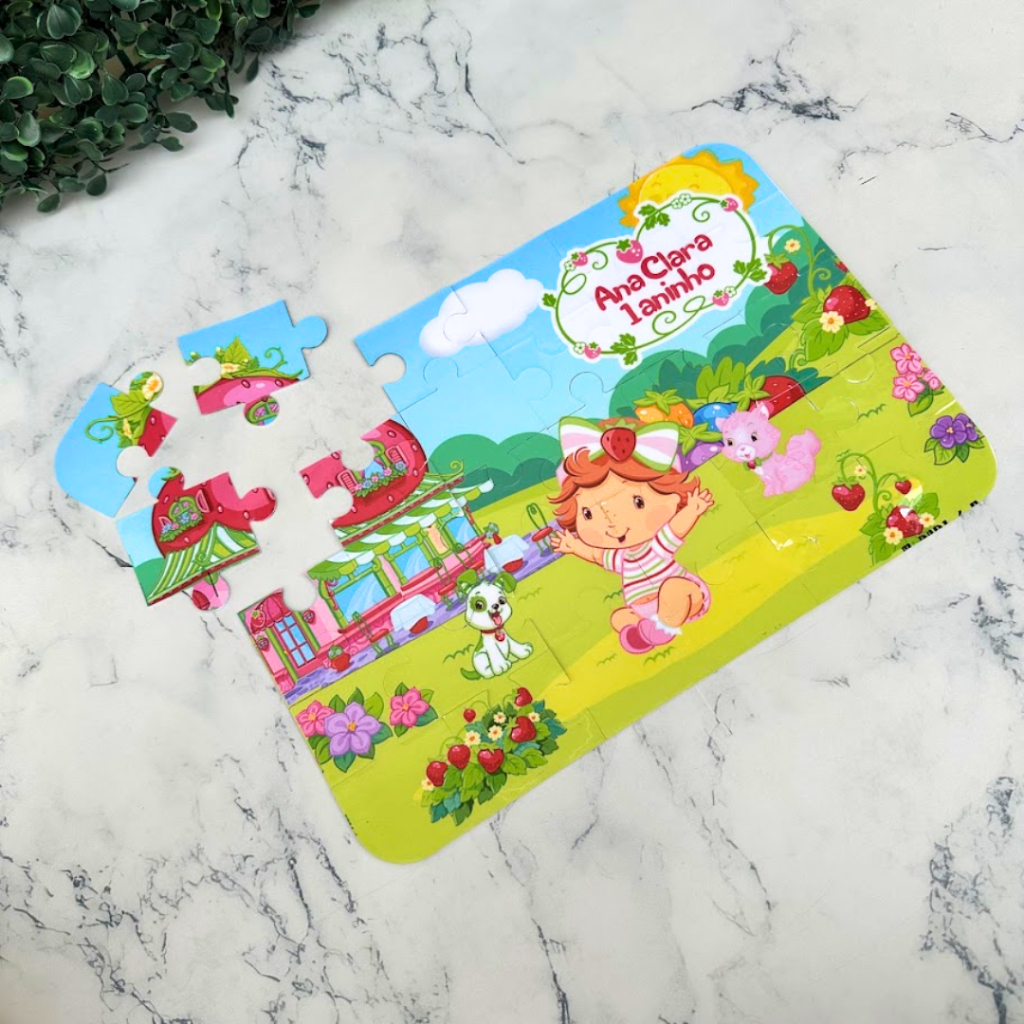 Quebra Cabeça Personalizado Moranguinho Baby – Lembrancinha de Aniversário