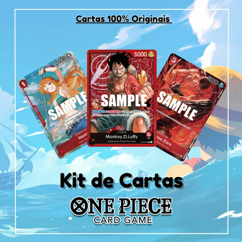 Lote de Cartas One Piece Card Game Originais Bandai