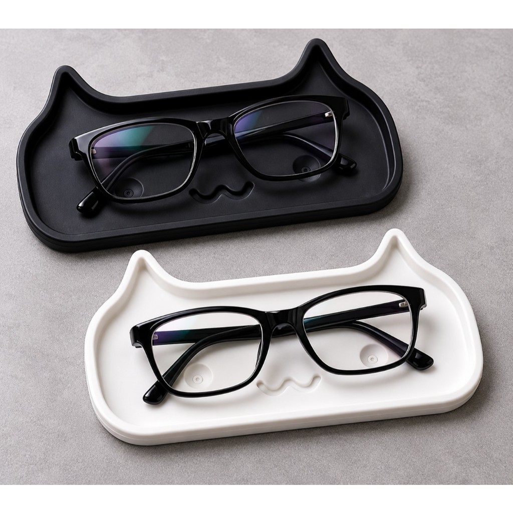 Porta Óculos Gatinho Organizador de Mesa Decorativo | Bandeja para Óculos e Pequenos Objetos varias cores