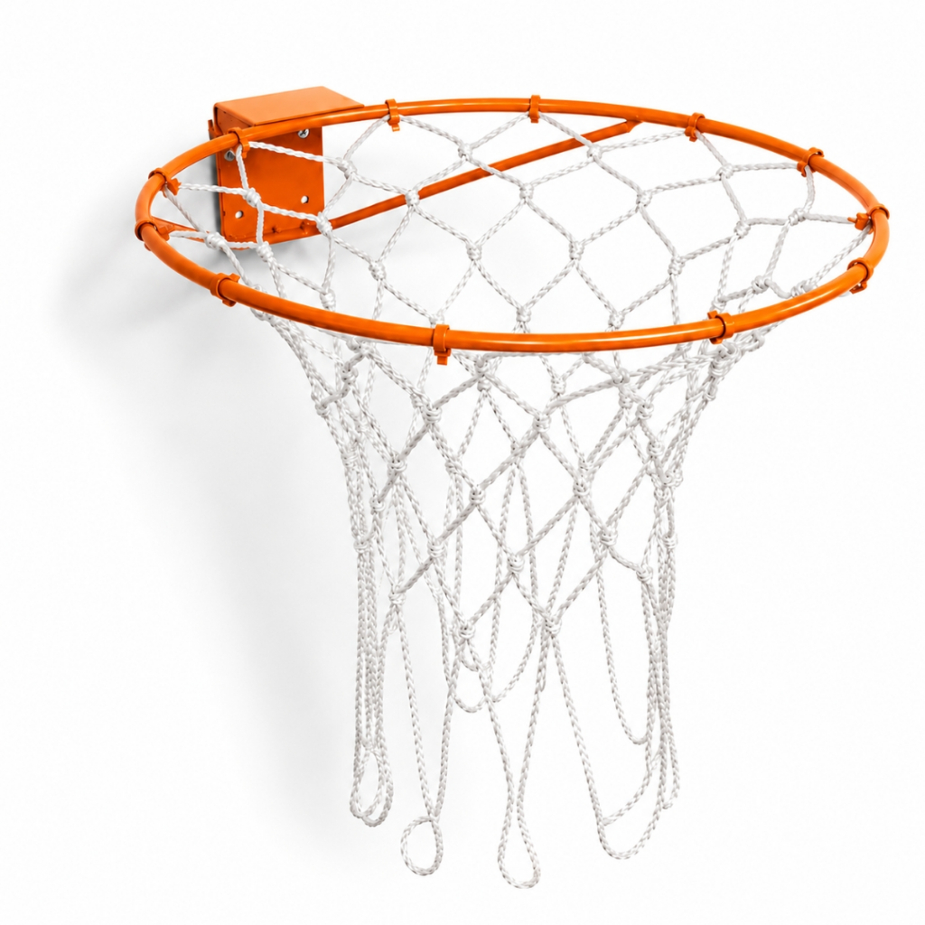 Aro Cesta Basquete Aço + Rede Chua Para Bola Oficial + Parafusos e Buchas  