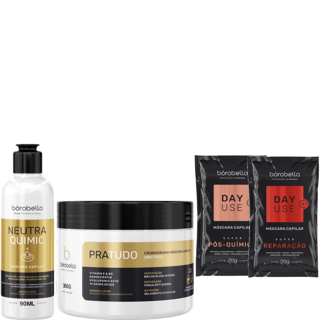 Borabella NeutraQuimic 90ml + Máscara Pratudo 300g