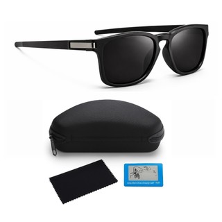 Óculos De Sol Quadrado Polarizado Masculino Feminino Proteção UV400 Esportivo Slim + Kit Acessórios