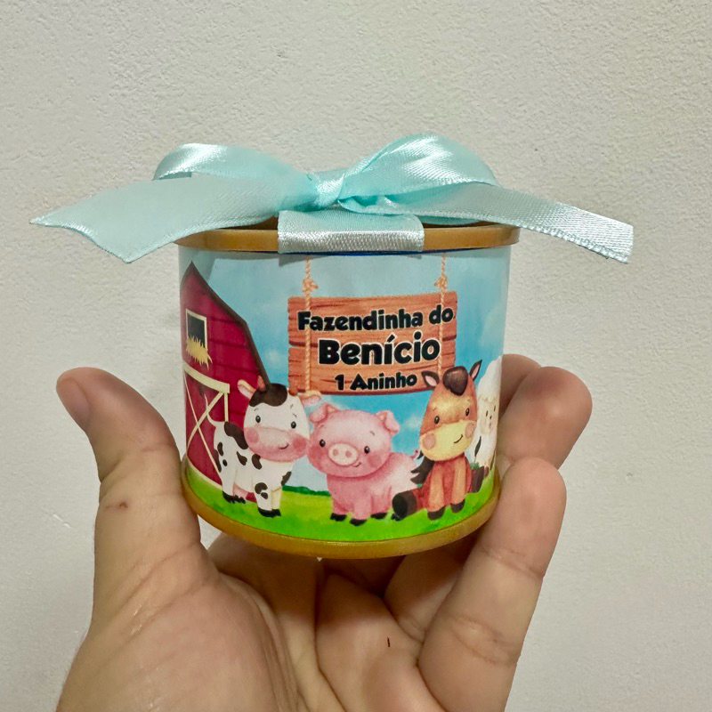Kit Tubolatas personalizadas 5x6 - Lembrancinha de aniversário Fazendinha / qualquer tema