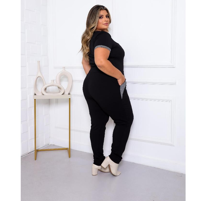 Conjunto Feminino Plus Size Calça e blusa manguinha — imagem 2 de 2