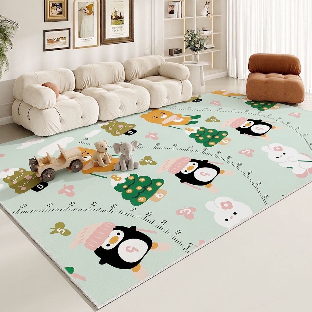 Tapete Emborrachado Infantil 2x1,8m Dupla Face Térmico Antiderrapante Dobrável