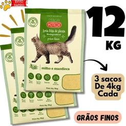 Areia Biodegradavel Kadi Gaõs Finos Para Gatos -12KG