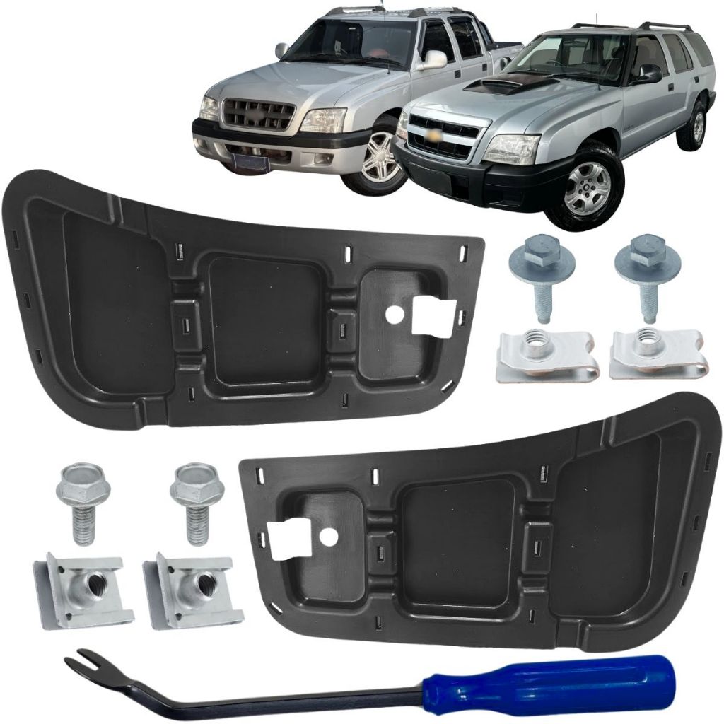 Par de Guia Garra Suporte Parachoque Dianteiro Para Chevrolet GM S10 Blazer 2001 Até 2011