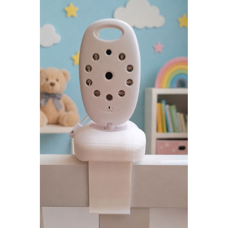 Suporte adaptador de berço fixação por presilha compatível com babá Eletrônica Baby monitor VB 601