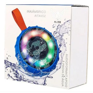 Caixa De Som Bluetooth Portátil Potente AL-958 Mini Caixa De Som Com Led Caixa Som Banheiro Piscina Resistente À Água