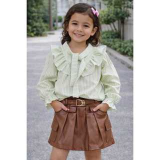 💚✨ Blusa de Frio Social Verde Blusa Infantil Feminina Verde Social Manga Longa Elegante