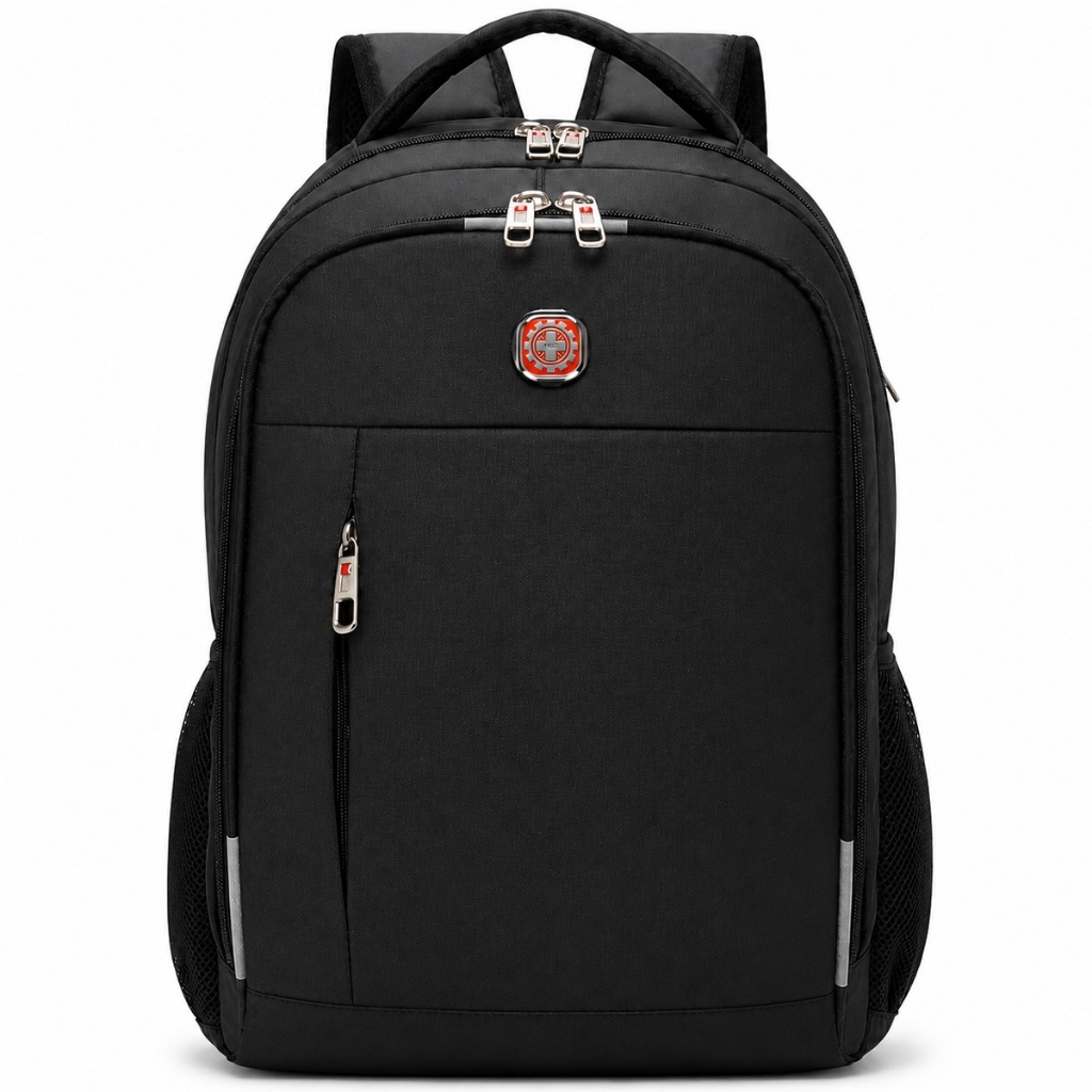 Mochila Crosswave Antifurto Executiva Notebook 17'' Reforçada Preta 19L Para Trabalho e Faculdade