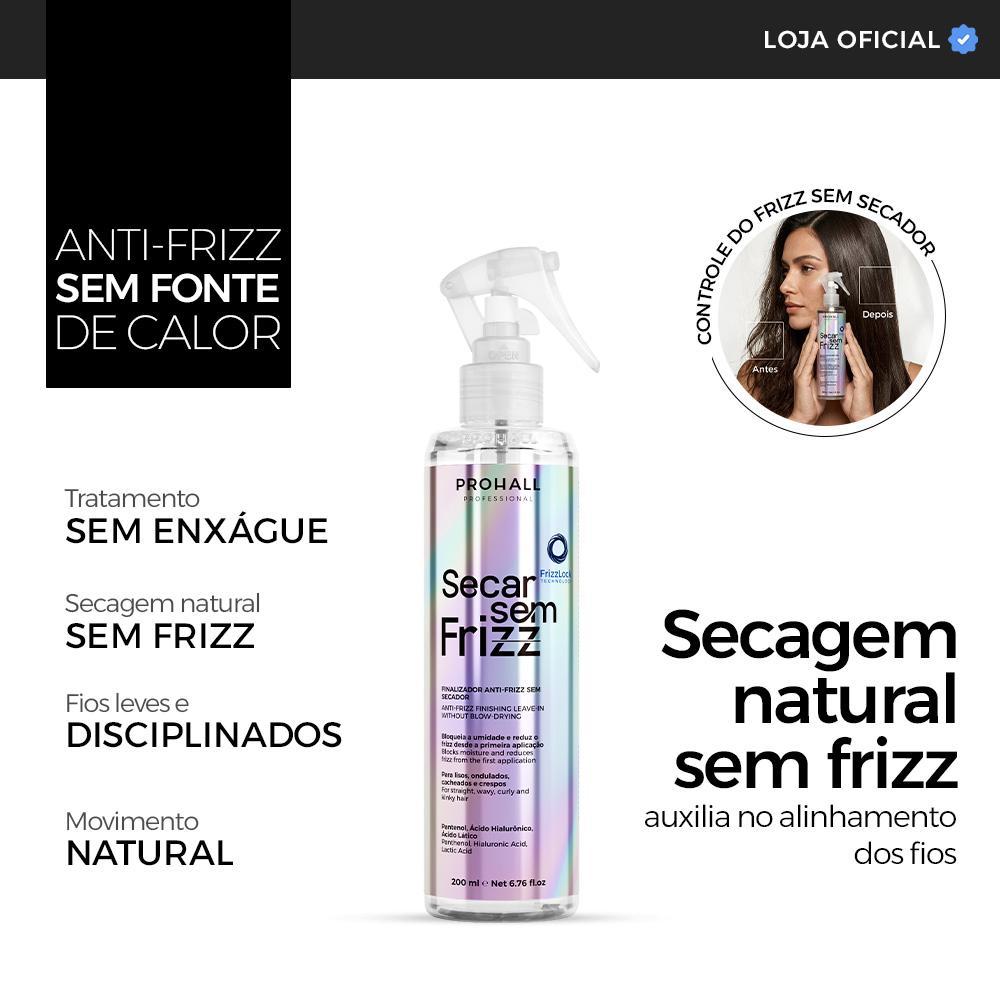 Leave-In Secar sem Frizz: Controle de Frizz e Proteção Sem Uso de Secador 200ml