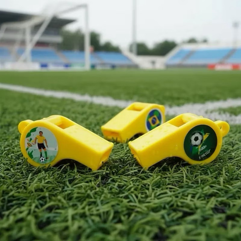 Pacote Com 12 Apitos Juíz Da Seleção Brasileira | Verde E Amarelo | 5x2cm Cada | Torcedor, Copa Do Mundo, Diversão