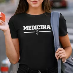 Babylook Medicina Camiseta Blusa Feminina Medicina Manga Curta 100% Algodão Premium