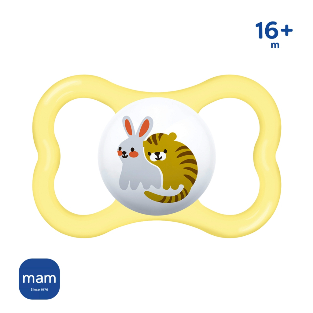 Chupeta MAM AIR 16+ meses Tamanho 3 Neutra Menino Menina Cinza Bico Silicone Menina Bebê