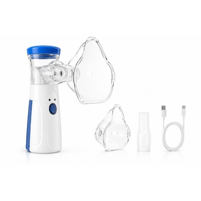 Inalador Nebulizador Portátil Usb Pilha Recarregável adulto/Criança Ultrassônico Cor Azul