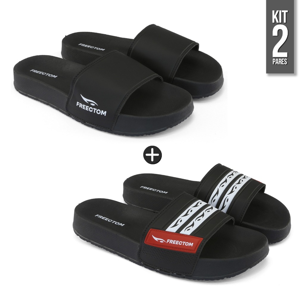 Kit 2 Chinelos Slide Masculino Novo Macio Leve Promoção Barato