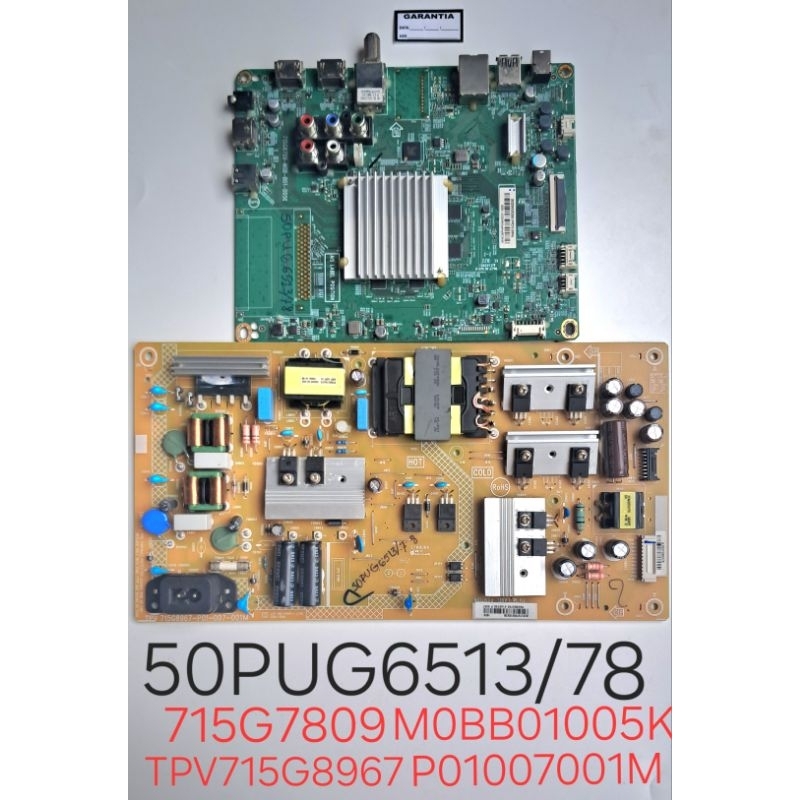 PLACA PRINCIPAL E FONTE TV PHILIPS 50PUG6513/78 FOTOS, VÍDEO, CONFERIR A NUMERAÇÃO E DESCRIÇÃO