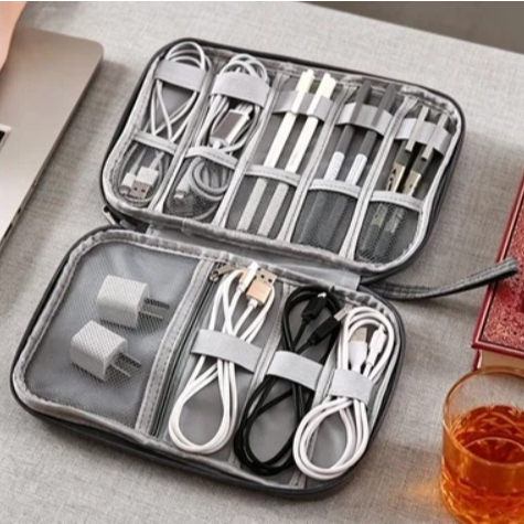 Estojo Organizador de Viagem Resistente Multifuncional À Prova D'água para Acessórios Digitais Cabos e Pequenos Objetos