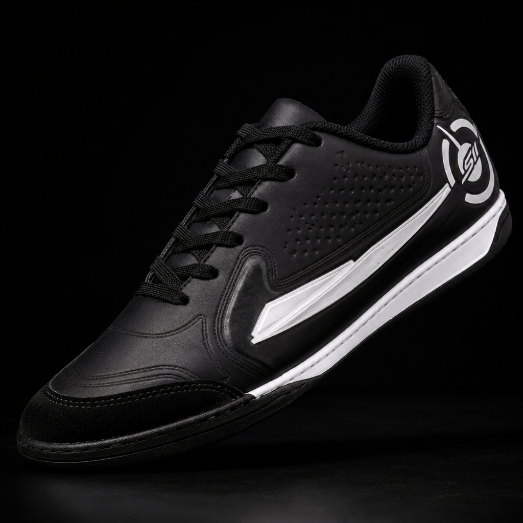 Chuteira Oficial Quadra Futasal Salão Bico de Couro Original Masculina Futebol Palmilha Premium