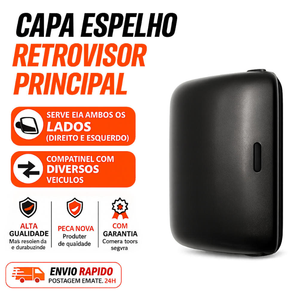 Capa (Tampa) Espelho Retrovisor Principal Volvo Vm Compatível
