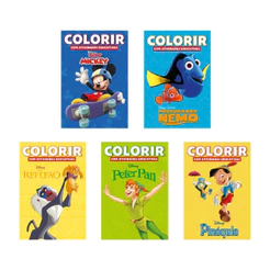 Kit 4 Livros de Colorir Disney Atividades Educativas