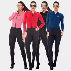 Macacão Ciclismo Ciclistas Perna Longa Manga Longa Mulheres Pedal Bike Mtb Speed