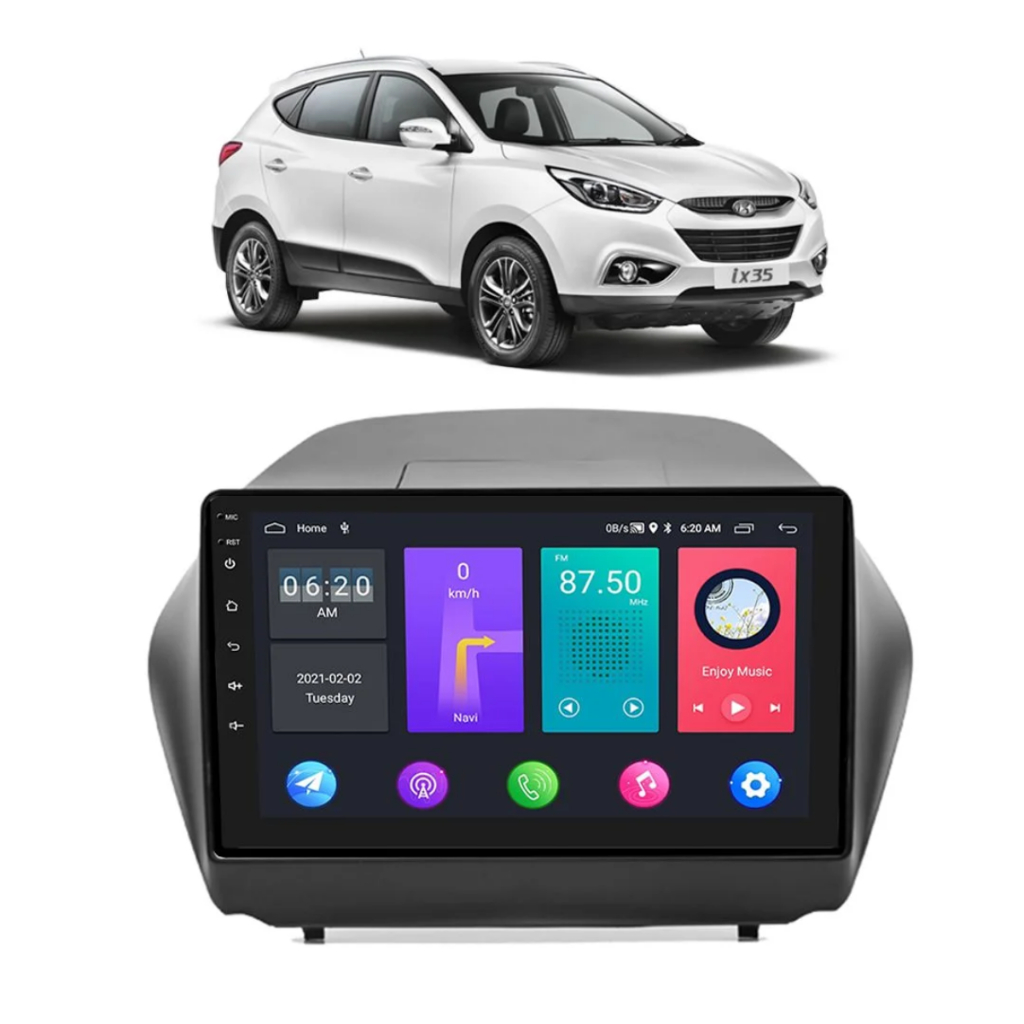 Central Multimídia Hyundai ix35 2012 2013 2014 2015 2016 Android GPS WiFi Bluetooth CarPlay