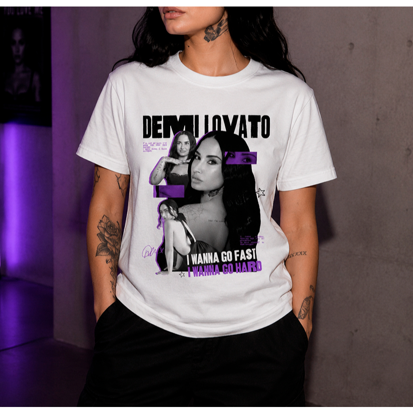 Camiseta Demi Lovato Fast Cantora Pop Internacional Novo Álbum | Camisa 100% Algodão Premium