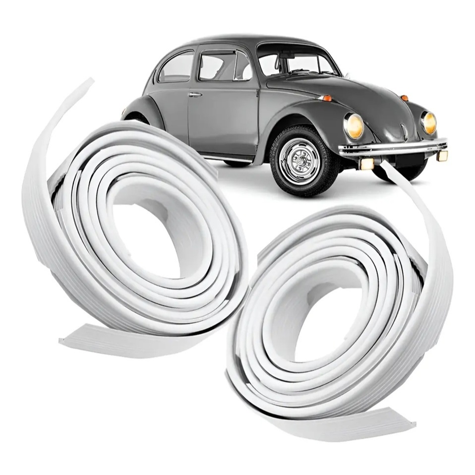 Par Borracha Debrum Paralama Fusca 1200 1300 1300L 1500  - Largo Branco