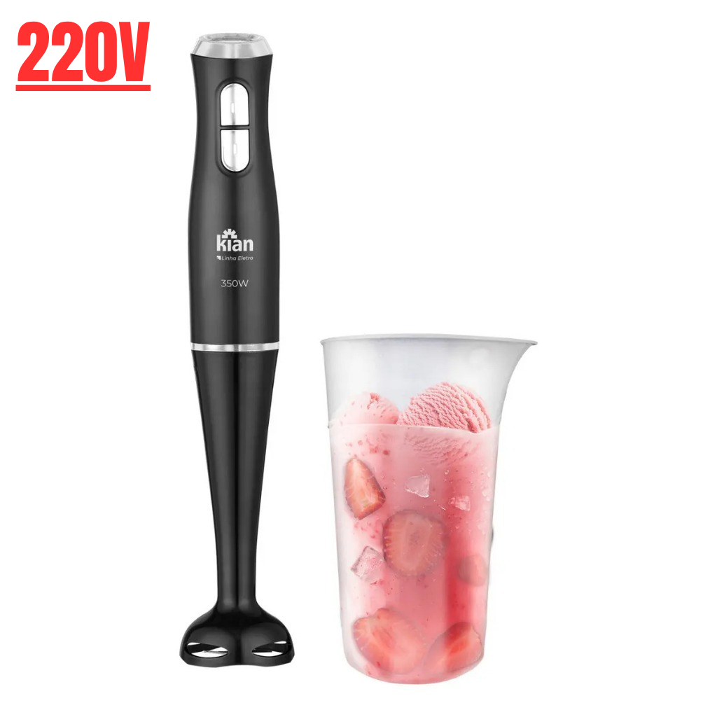 Mixer Kian 350W 220V com Copo Medidor 2 Velocidades – Preto | Potente, Leve e Prático para Receitas