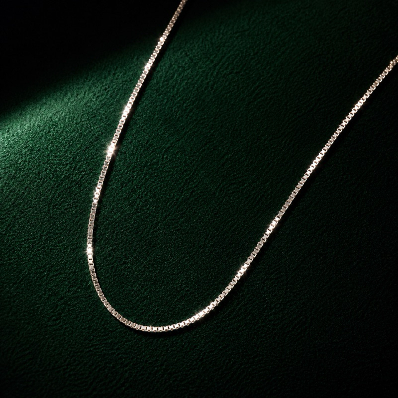 Corrente Prata 925 Veneziana 40cm Delicada e Elegante