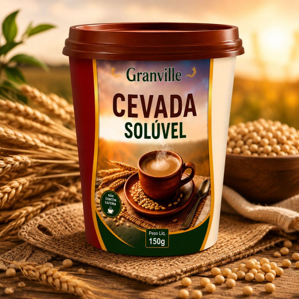 Cevada Solúvel 150g Granville Alternativa Ao Café Sem Cafeína Natural