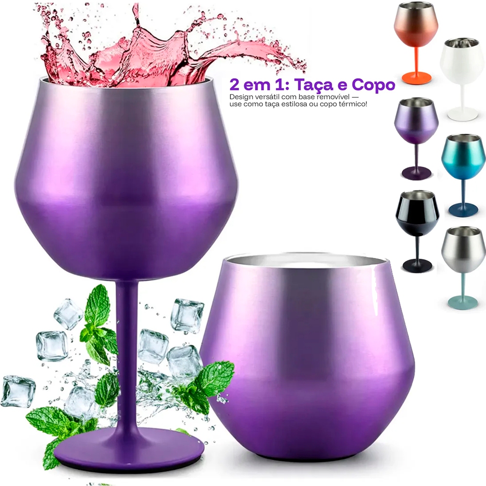 Taça De Gyn 2 Em 1 Térmica Inox 410ml