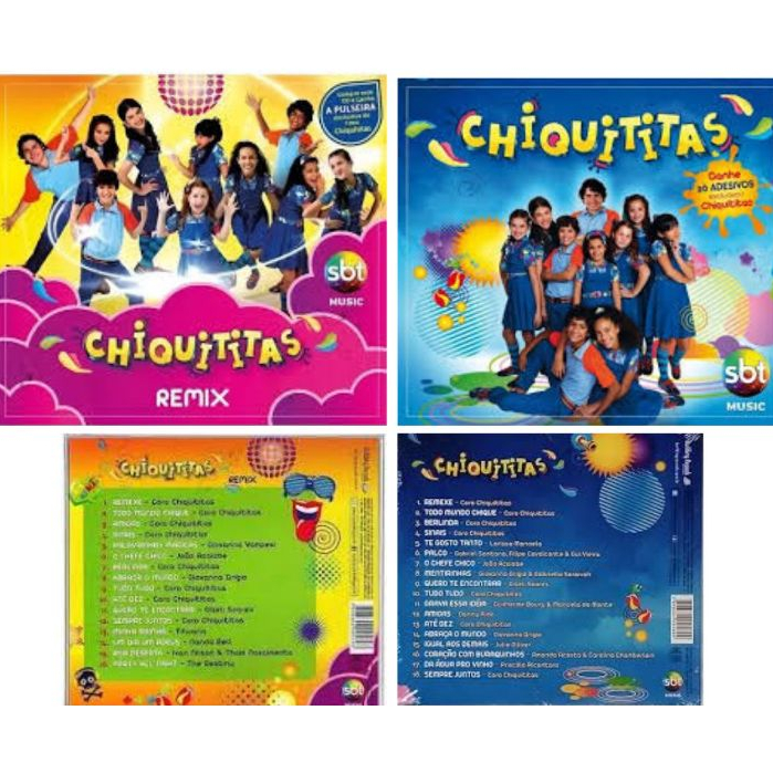 Kit 2 CD Chiquititas Remix + Music - Novo Original Lacrado Nacional Infantil Trilha Sonora