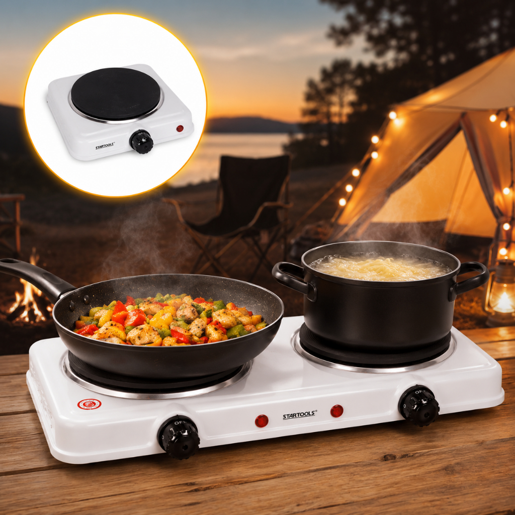 Fogão Elétrico de Indução 1 ou 2 Bocas 127V 220V Fogareiro Camping Acampamento Portátil Cooktop