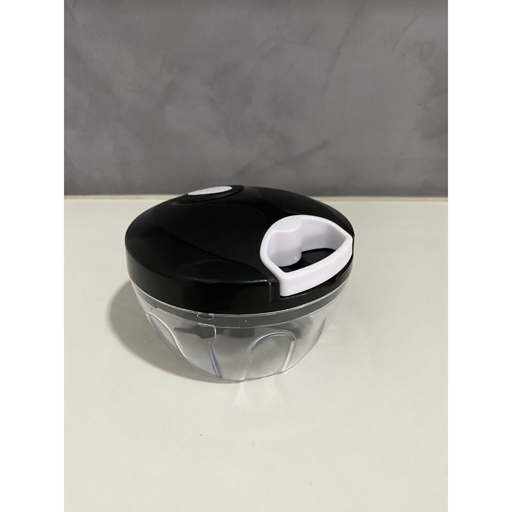 Processador de Alimentos Manual com Corda Retrátil - 500ml, Fácil de Limpar e Compacto