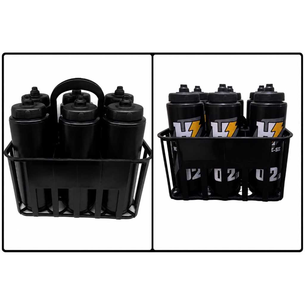 Kit 6 Garrafa Squeeze Tipo Gatorade + Suporte De Garrafa Esporte Futebol