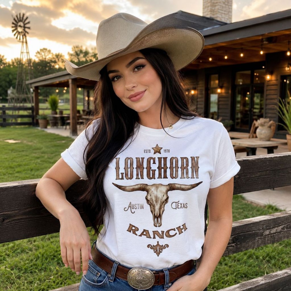 Camiseta Feminina Cowtry Roça 100% Algodão Moda Country Agro Ranch Texas Boiadeira Lançamento Envio Imediato