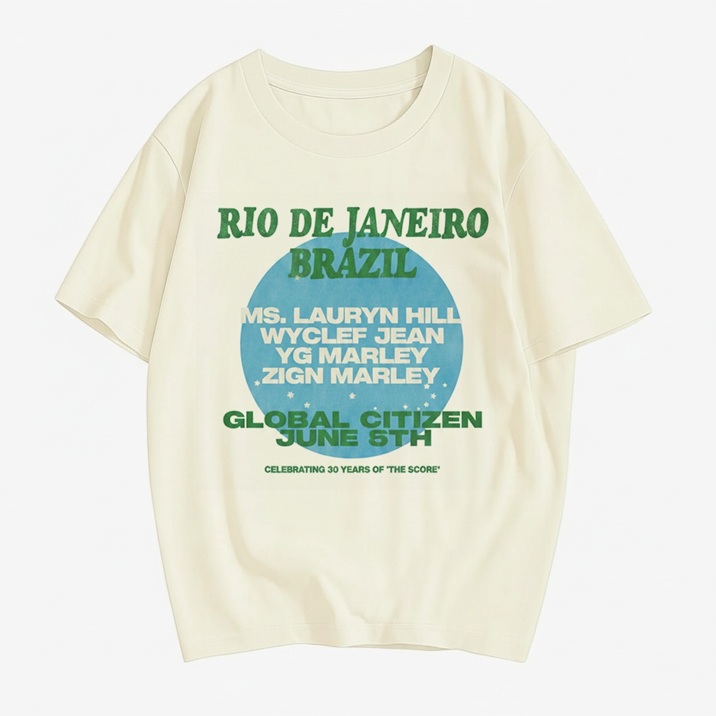 Camiseta Global Citizen Lauryn Hill Brazil - [Premium] Blusa estampada hiphop soul tshirt fugees